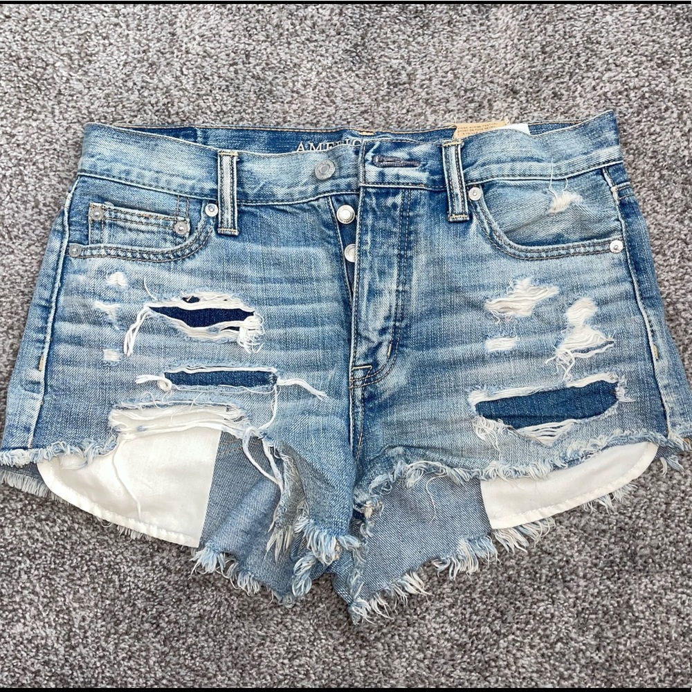 American Eagle Vintage High Rise jean shorts.